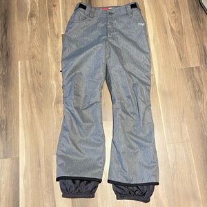Grey Heathered Orage Snow Pants